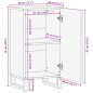 vidaXL Sideboard Braun 40x34x75 cm Massivholz Mango vidaXL Sideboard Braun 40x34x75 cm Massivholz Mango