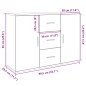 vidaXL Sideboard Grau Sonoma 90,5x29,5x65 cm Holzwerkstoff vidaXL Sideboard Grau Sonoma 90,5x29,5x65 cm Holzwerkstoff