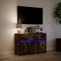 vidaXL TV-Schrank mit LED-Beleuchtung Räuchereiche 91x34x61 cm vidaXL TV-Schrank mit LED-Beleuchtung Räuchereiche 91x34x61 cm