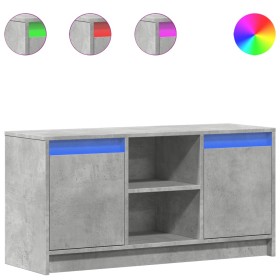vidaXL TV-Schrank mit LED-Beleuchtung Betongrau 100x34x50 cm