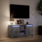 vidaXL TV-Schrank mit LED-Beleuchtung Betongrau 100x34x50 cm vidaXL TV-Schrank mit LED-Beleuchtung Betongrau 100x34x50 cm
