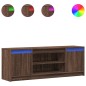 vidaXL TV-Schrank mit LED-Beleuchtung Braun Eichen-Optik 139,5x34x50cm vidaXL TV-Schrank mit LED-Beleuchtung Braun Eichen-Optik 139,5x34x50cm