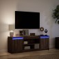 vidaXL TV-Schrank mit LED-Beleuchtung Braun Eichen-Optik 139,5x34x50cm vidaXL TV-Schrank mit LED-Beleuchtung Braun Eichen-Optik 139,5x34x50cm