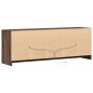 vidaXL TV-Schrank mit LED-Beleuchtung Braun Eichen-Optik 139,5x34x50cm vidaXL TV-Schrank mit LED-Beleuchtung Braun Eichen-Optik 139,5x34x50cm