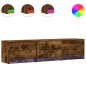 vidaXL TV-Schrank mit LED-Beleuchtung Räuchereiche 165x34x40 cm vidaXL TV-Schrank mit LED-Beleuchtung Räuchereiche 165x34x40 cm