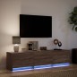 vidaXL TV-Schrank mit LED-Beleuchtung Braun Eichen-Optik 165x34x40 cm vidaXL TV-Schrank mit LED-Beleuchtung Braun Eichen-Optik 165x34x40 cm