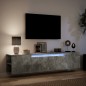 vidaXL TV-Wandschrank mit LED-Beleuchtung Betongrau 180x31x39,5 cm vidaXL TV-Wandschrank mit LED-Beleuchtung Betongrau 180x31x39,5 cm