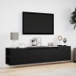 vidaXL TV-Wandschrank mit LED-Beleuchtung Schwarz 180x31x39,5 cm vidaXL TV-Wandschrank mit LED-Beleuchtung Schwarz 180x31x39,5 cm