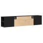 vidaXL TV-Wandschrank mit LED-Beleuchtung Schwarz 180x31x39,5 cm vidaXL TV-Wandschrank mit LED-Beleuchtung Schwarz 180x31x39,5 cm