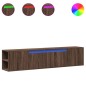 vidaXL TV-Wandschrank mit LED-Beleuchtung Braun Eiche 180x31x39,5 cm vidaXL TV-Wandschrank mit LED-Beleuchtung Braun Eiche 180x31x39,5 cm