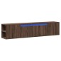 vidaXL TV-Wandschrank mit LED-Beleuchtung Braun Eiche 180x31x39,5 cm vidaXL TV-Wandschrank mit LED-Beleuchtung Braun Eiche 180x31x39,5 cm