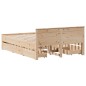 vidaXL Massivholzbett ohne Matratze mit Kopfteil 150x200 cm Kiefer