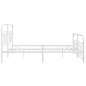 vidaXL Bettgestell mit Kopf- und Fußteil Metall Weiß 183x213 cm vidaXL Bettgestell mit Kopf- und Fußteil Metall Weiß 183x213 cm