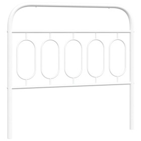vidaXL Kopfteil Metall Weiß 107 cm