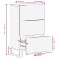 vidaXL Sideboard 40x34x75 cm Raues Massives Mangoholz vidaXL Sideboard 40x34x75 cm Raues Massives Mangoholz