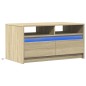 vidaXL LED-Couchtisch Sonoma-Eiche Holzwerkstoff vidaXL LED-Couchtisch Sonoma-Eiche Holzwerkstoff