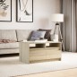 vidaXL LED-Couchtisch Sonoma-Eiche Holzwerkstoff vidaXL LED-Couchtisch Sonoma-Eiche Holzwerkstoff