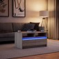 vidaXL LED-Couchtisch Sonoma-Eiche Holzwerkstoff vidaXL LED-Couchtisch Sonoma-Eiche Holzwerkstoff