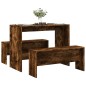 vidaXL 3-tlg. Esstisch und Bank Set Räuchereiche Holzwerkstoff vidaXL 3-tlg. Esstisch und Bank Set Räuchereiche Holzwerkstoff