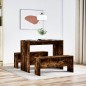 vidaXL 3-tlg. Esstisch und Bank Set Räuchereiche Holzwerkstoff vidaXL 3-tlg. Esstisch und Bank Set Räuchereiche Holzwerkstoff