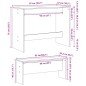 vidaXL 3-tlg. Esstisch und Bank Set Räuchereiche Holzwerkstoff vidaXL 3-tlg. Esstisch und Bank Set Räuchereiche Holzwerkstoff