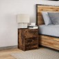 vidaXL Nachttisch mit LED-Leuchten Räuchereiche Holzwerkstoff