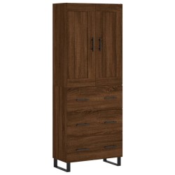 vidaXL Highboard Braun Eichen-Optik 69,5x34x180 cm Holzwerkstoff