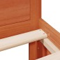 vidaXL Massivholzbett ohne Matratze mit Kopfteil Braun 200x200 cm vidaXL Massivholzbett ohne Matratze mit Kopfteil Braun 200x200 cm