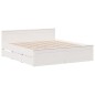 vidaXL Massivholzbett ohne Matratze mit Kopfteil Weiß 180x200 cm vidaXL Massivholzbett ohne Matratze mit Kopfteil Weiß 180x200 cm