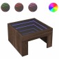 vidaXL Couchtisch mit Infinity-LED Braun Eichen-Optik 50x50x30 cm vidaXL Couchtisch mit Infinity-LED Braun Eichen-Optik 50x50x30 cm