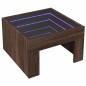 vidaXL Couchtisch mit Infinity-LED Braun Eichen-Optik 50x50x30 cm vidaXL Couchtisch mit Infinity-LED Braun Eichen-Optik 50x50x30 cm