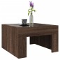 vidaXL Couchtisch mit Infinity-LED Braun Eichen-Optik 50x50x30 cm vidaXL Couchtisch mit Infinity-LED Braun Eichen-Optik 50x50x30 cm