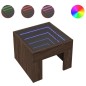 vidaXL Couchtisch mit Infinity-LED Braun Eichen-Optik 40x40x30 cm vidaXL Couchtisch mit Infinity-LED Braun Eichen-Optik 40x40x30 cm