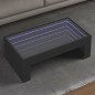 vidaXL Couchtisch mit Infinity-LED Schwarz 90x50x30 cm vidaXL Couchtisch mit Infinity-LED Schwarz 90x50x30 cm