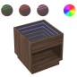 vidaXL Couchtisch mit Infinity-LED Braun Eichen-Optik 50x50x50 cm vidaXL Couchtisch mit Infinity-LED Braun Eichen-Optik 50x50x50 cm