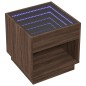 vidaXL Couchtisch mit Infinity-LED Braun Eichen-Optik 50x50x50 cm vidaXL Couchtisch mit Infinity-LED Braun Eichen-Optik 50x50x50 cm