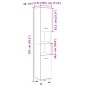 vidaXL Badschrank Sonoma-Eiche 30,5x30x179 cm Holzwerkstoff vidaXL Badschrank Sonoma-Eiche 30,5x30x179 cm Holzwerkstoff