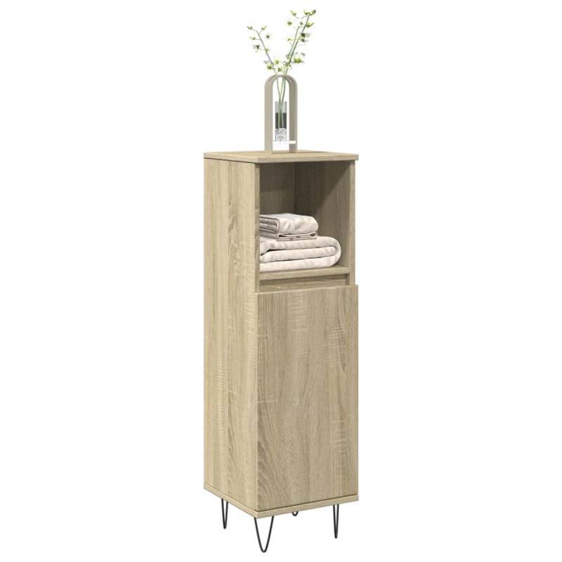 vidaXL Badschrank Sonoma-Eiche 30x30x100 cm Holzwerkstoff vidaXL Badschrank Sonoma-Eiche 30x30x100 cm Holzwerkstoff