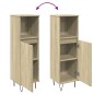vidaXL Badschrank Sonoma-Eiche 30x30x100 cm Holzwerkstoff vidaXL Badschrank Sonoma-Eiche 30x30x100 cm Holzwerkstoff