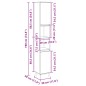 vidaXL Badschrank Sonoma-Eiche 30x30x190 cm Holzwerkstoff vidaXL Badschrank Sonoma-Eiche 30x30x190 cm Holzwerkstoff