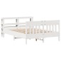 vidaXL Massivholzbett ohne Matratze Weiß 120x190 cm Kiefernholz vidaXL Massivholzbett ohne Matratze Weiß 120x190 cm Kiefernholz