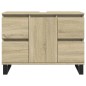 vidaXL Badschrank Sonoma-Eiche 80x33x60 cm Holzwerkstoff vidaXL Badschrank Sonoma-Eiche 80x33x60 cm Holzwerkstoff
