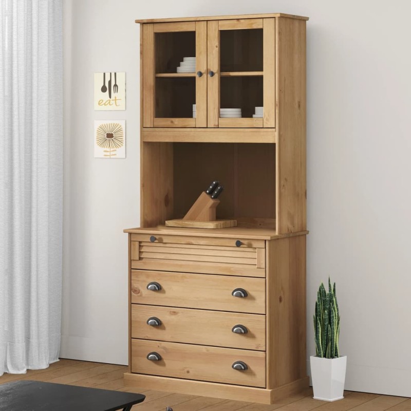 vidaXL Highboard VIGO 80x40x176 cm Massivholz Kiefer vidaXL Highboard VIGO 80x40x176 cm Massivholz Kiefer
