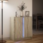 vidaXL LED-Sideboard Sonoma-Eiche 77x34x85 cm Holzwerkstoff vidaXL LED-Sideboard Sonoma-Eiche 77x34x85 cm Holzwerkstoff