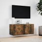 vidaXL TV-Wandschrank mit LED-Beleuchtung Räuchereiche 80x31x35 cm vidaXL TV-Wandschrank mit LED-Beleuchtung Räuchereiche 80x31x35 cm