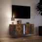 vidaXL TV-Wandschrank mit LED-Beleuchtung Räuchereiche 80x31x35 cm vidaXL TV-Wandschrank mit LED-Beleuchtung Räuchereiche 80x31x35 cm