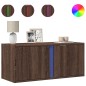 vidaXL TV-Wandschrank mit LED-Beleuchtung Eichen-Optik 80x31x35 cm vidaXL TV-Wandschrank mit LED-Beleuchtung Eichen-Optik 80x31x35 cm