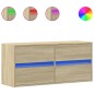 vidaXL TV-Wandschrank mit LED-Beleuchtung Sonoma-Eiche 100x31x45 cm vidaXL TV-Wandschrank mit LED-Beleuchtung Sonoma-Eiche 100x31x45 cm