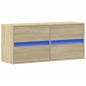 vidaXL TV-Wandschrank mit LED-Beleuchtung Sonoma-Eiche 100x31x45 cm vidaXL TV-Wandschrank mit LED-Beleuchtung Sonoma-Eiche 100x31x45 cm