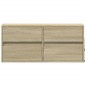 vidaXL TV-Wandschrank mit LED-Beleuchtung Sonoma-Eiche 100x31x45 cm vidaXL TV-Wandschrank mit LED-Beleuchtung Sonoma-Eiche 100x31x45 cm